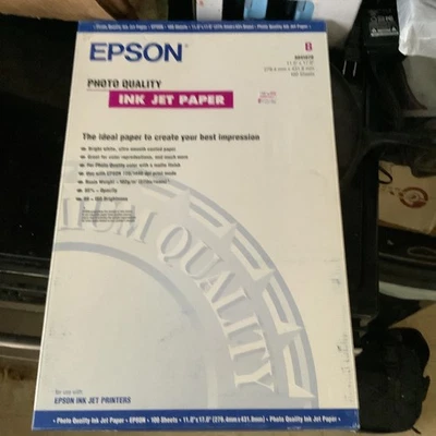 Epson 11 X 17  Photo Quality Ink Jet Paper- 100 sheets - New Sealed B Ledger - Image 1 of 2
