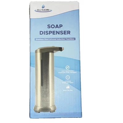 Dispensador de jabón líquido con sensor automático manos libres de acero inoxidable batería Op Foto 1 de 4