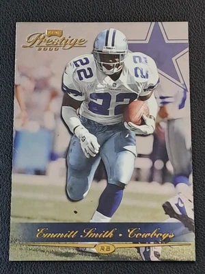 Tarjeta de fútbol americano Emmitt Smith 2000 Playoff Prestige #47 Dallas Cowboys Foto 1 de 2