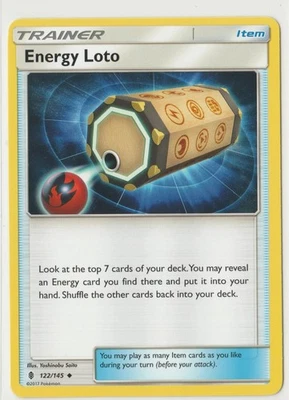 Pokémon Energy Loto Guardians Rising 122/145 Uncommon EN Trainer Item - Image 1 of 2