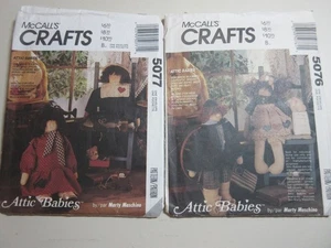 2 - Patrones McCall's 5077 y 5076 Attic Bebés Muñecas y Ropa 18" y 22" CORTE - Imagen 1 de 3