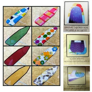 1 Ironing Board Cover Foam Cushioned Pad Scorch Heat Resistant 54" Iron Surface - Picture 1 of 1
