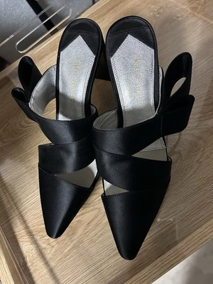 KATE SPADE NEW YORK Womens Black Bianca Toe Block Heel Slip On Pumps Shoes 6.5 B - Image 1 of 4