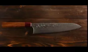 Cuchillo Yoshimi Kato Gyuto (240 mm) SG2 níquel damasco pulido acabado Suminagashi - Imagen 1 de 1