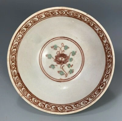 Fine Vietnam Vietnamese Polychrome Porcelain Decor Bowl Le Dynasty ca 10 -13th c - Image 1 of 4