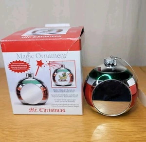 Mr. Christmas Magic Ornament Mirrored Illuminated Santa's Sleigh 2010 New In Box - Picture 1 of 11