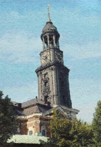 Ölbild Kunstwerk Neo-Impressionismus 130 x 92 cm Öl auf Leinen Hamburger Michel - Bild 1 von 17