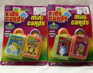 NIP set of 4 Kids Cards/Mini Cards Old Maid ~ Hearts ~ Crazy 8's ~ Go Fish - Picture 1 of 4