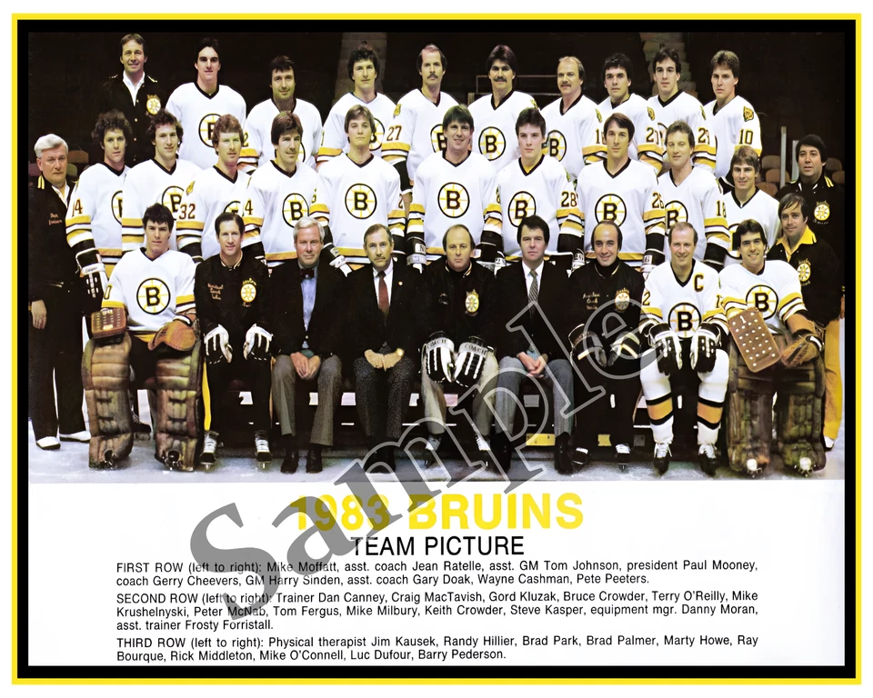 1983 Boston Bruins Team Picture With Names Color 8 X 10 Photo Picture Print - Image 1 of 1
