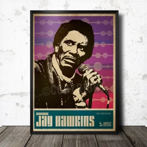 Schreiender Jay Hawkins Blues Kunstposter Howlin' Wolf Bleibauch schlammiges Wasser - Bild 1 von 1