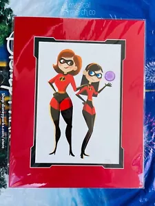 2021 Disney Parks Pixar Incredibles Incredibly Proud Chanani 14x18" Matted Print - Picture 1 of 1
