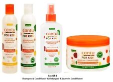 Cantu Care Kids Shampoo, Conditioner, Leave In Conditioner & Detangler Set of 4