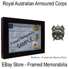 Royal Australian Armoured Corps - Framed Memorabilia And Militaria