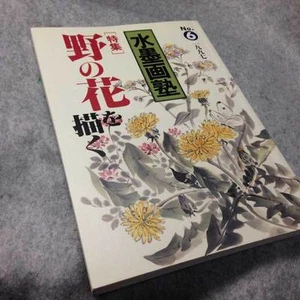 Japanese Suibokuga Sumi-e Brush Painting Art SampleBook No6 Bloom to Wildflowers - Picture 1 of 4