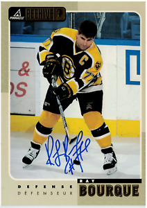 Ray Bourque Signed Boston Bruins Hockey Card  Pinnacle Beehive