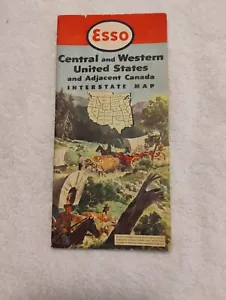 1952 Esso Highway Karte von Zentral- und Westamerika und angrenzendem Kanada - Bild 1 von 3