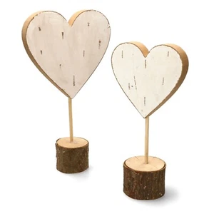 Herzen 2er Set Standfiguren aus Holz | Restposten O-40 O-41 - Bild 1 von 5