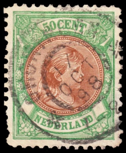 Netherlands Scott 51 (1896) Used F, CV $15.00 Q - Picture 1 of 1