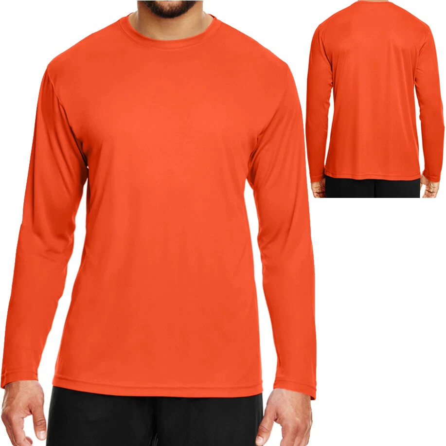 Mens Long Sleeve Base Layer T-Shirt Moisture Wicking XS-XL 2X 3X 4X NEW - Image 1 of 1
