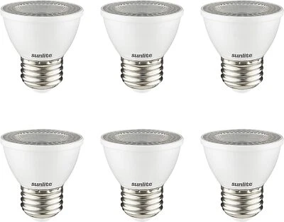 Sunlite PAR16 Recessed Spotlight Bulb Short 7W E26 Base 3000K Warm White 6 Pack - Image 1 of 2