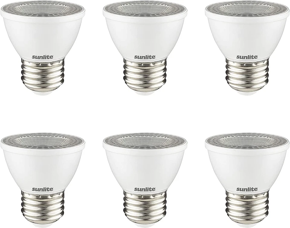 Sunlite PAR16 Recessed Spotlight Bulb Short 7W E26 Base 3000K Warm White 6 Pack - Image 1 of 2