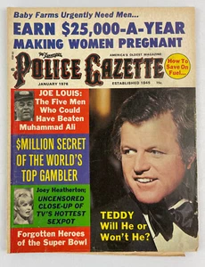 Police Gazette, January 1976, Vintage Men's Interest, Joe Louis on Muhammed Ali - Picture 1 of 4