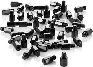 Poppstar Mainboard-Abstandshalter 50 Stück, Gewinde #6-32 x 6,5+4 auf M3