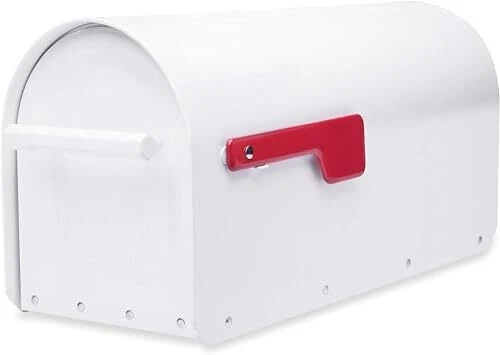 Architectural Mailboxes 5560w-r-10 Sequoia Post Mounted Mailbox Steel White