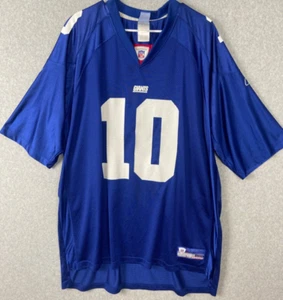 New York Giants Eli Manning Jersey 2XL Blue Onfield #10 Reebok NFL Football - Picture 1 of 9