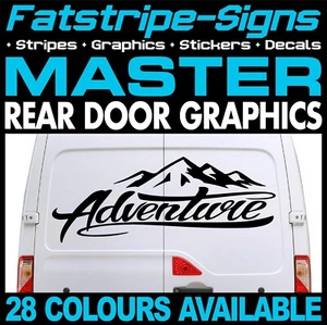 to fit RENAULT MASTER ADVENTURE MOUNTAINS STICKERS GRAPHICS CAMPER VAN MOTORHOME - Picture 1 of 2