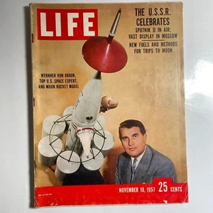 Life Magazine November 18, 1957- Wernher Von Braun & Sputnik - Picture 1 of 3