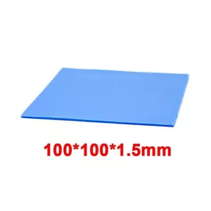 100mm X 100mm X 1.5mm GPU CPU Heatsink Cooling Thermal Conductive Silicone Pad - Photo 1/7