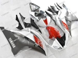 Fit for 2008-2016 YZF R6 White Grey Red ABS Injection Mold Bodywork Fairing Kit - Picture 1 of 10