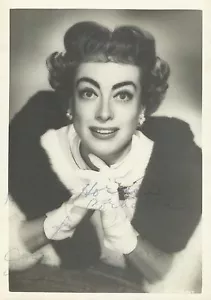 JOAN CRAWFORD foto ritratto originale d'epoca autografato anni 50 - Foto 1 di 1
