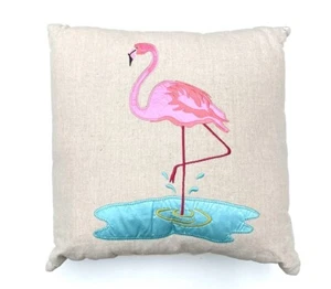 Sonoma Life + Style Flamingo Decorative Pillow for Summer Beach Cottage 16"x16" - Picture 1 of 2
