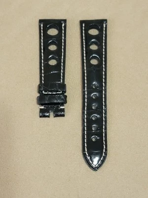 Chopard Authentic Genuine Black Leather Band Racing straps 19mm Mille Miglia - image 1 of 4