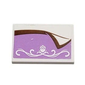 LEGO Lavender Blanket Tile 2x3 26603pb003 Elves 41182 Decorated Replacement Part - Picture 1 of 2