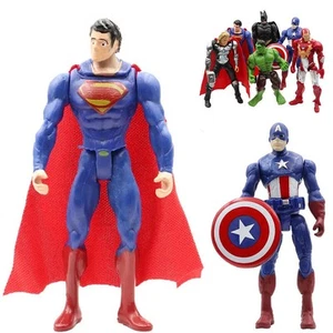 6Pcs Superhero Superman Captain America Playset PVC Doll Action Figure Toys Gift - Picture 1 of 8