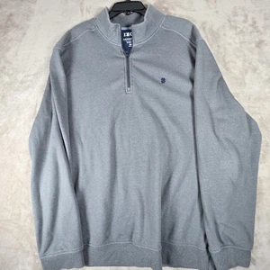 Sudadera Izod Advantage Performance Hombres XXL 2XLT Gris 1/4 Cremallera Suéter Preppy - Imagen 1 de 6