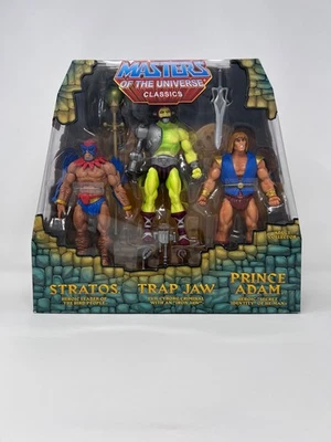 Super7 MOTU Classics Powercon 2017 paquete de 3 Stratos, Trap Jaw, Prince Adam sellado Foto 1 de 4