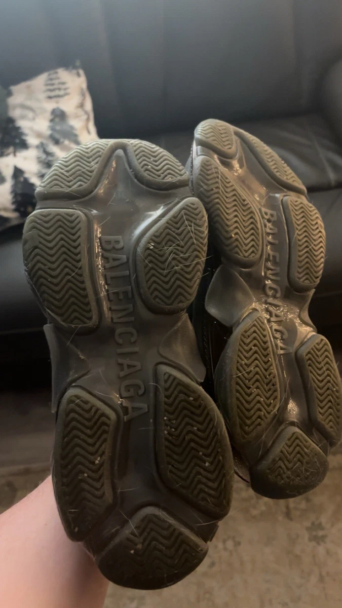 靴 BALENCIAGA \"Triple S\" 43 silver Balenciaga Triple S Sneaker Silver Black Red Size 37 (no Box) | eBay