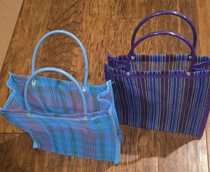 Lote de 2 Bolsas Mercado Mexicanas Reutilizables Bolsa de Mercado De Maya Mercadito - Imagen 1 de 5