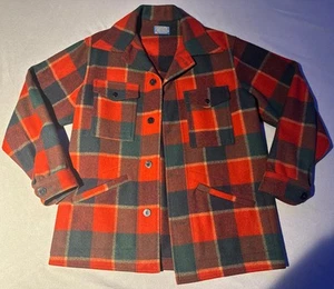 Pendleton Vintage 70's Made In USA Wool Mackinaw Cruiser Jacket Mens Large - Picture 1 of 5