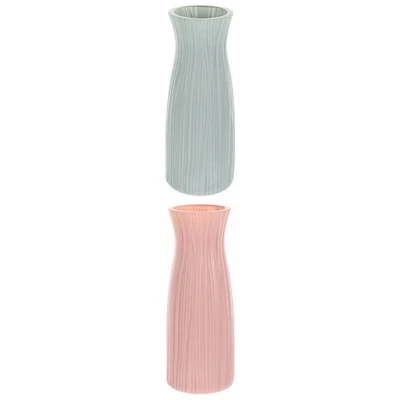 2 Pcs Kunststoff Vase Blumenvase Modern Ästhetische Moderne Vasen - Bild 1 von 4