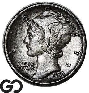 1916 Mercury Dime - Picture 1 of 3