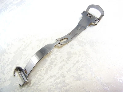 Correa de reloj Cartier 14 mm acero inoxidable despliegue cepillado cierre genuino hebilla EX Foto 1 de 4