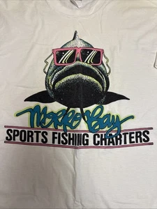 Vintage 90er Morro Bay California Sports Fishing Charters T-Shirt XL *LESEN* - Bild 1 von 7