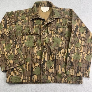 Vintage Trebark Camo Shirt Youth 10 USA Made Button Front Outdoor Hunting Tree - Picture 1 of 9