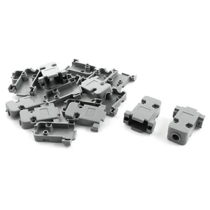 Gray Plastic RS232 DB9 Female Connector Hood Cover Cap 10 Pcs - Afbeelding 1 van 2