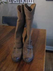 Matisse Brown Leather Knee High Side Zip Riding Cowboy Boots Womens Size 11 B - Picture 1 of 14